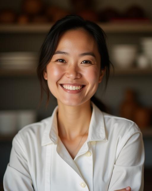 シルエットケーキの創立者、パティシエ中村の笑顔